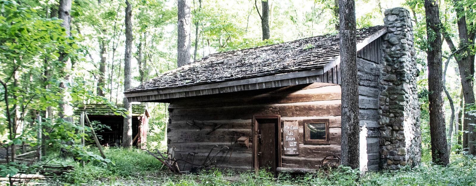 historical cabin in the woods